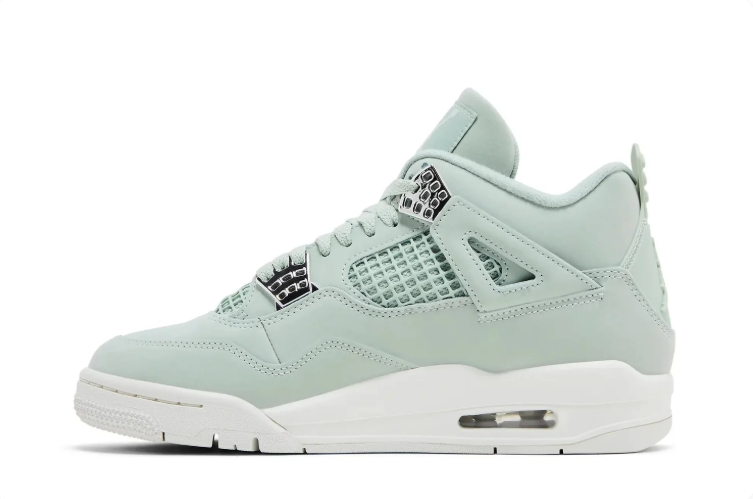 Air Jordan 4 Retro Sneakers "Pale Mint/Metallic Silver/White"