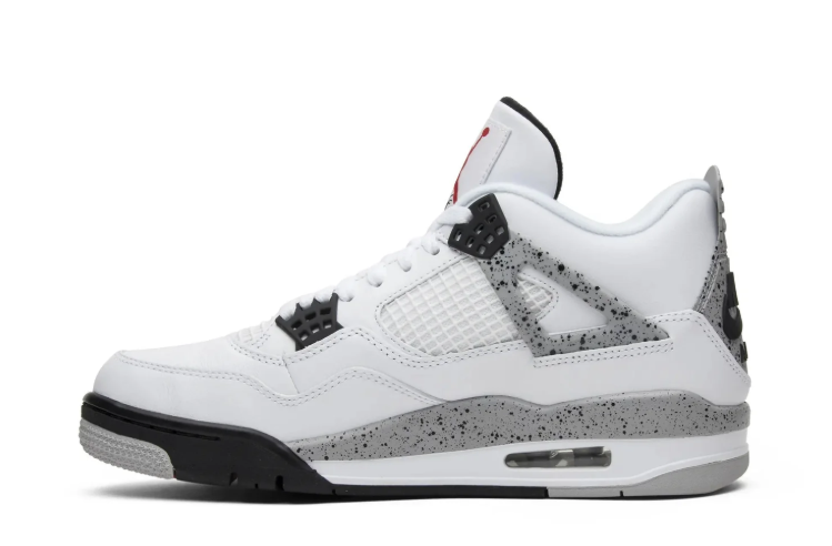 Air Jordan 4 Retro Sneakers "White/Cement Grey/Black/Fire Red"