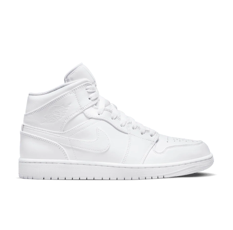 Air Jordan 1 Mid Sneakers "Triple White"