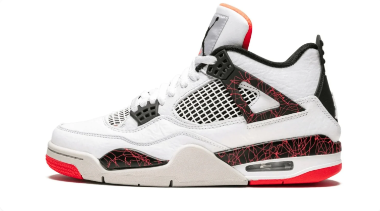 Air Jordan 4 Retro Sneakers "White/Hot Lava/Black"