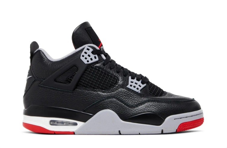 Air Jordan 4 Retro Sneakers "Black/Fire Red/Cement Grey"
