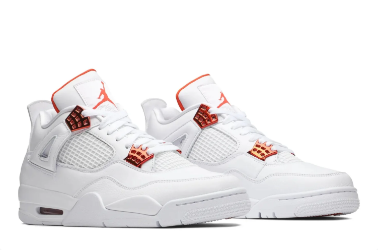 Air Jordan 4 Retro Sneakers "White/Metallic Red"