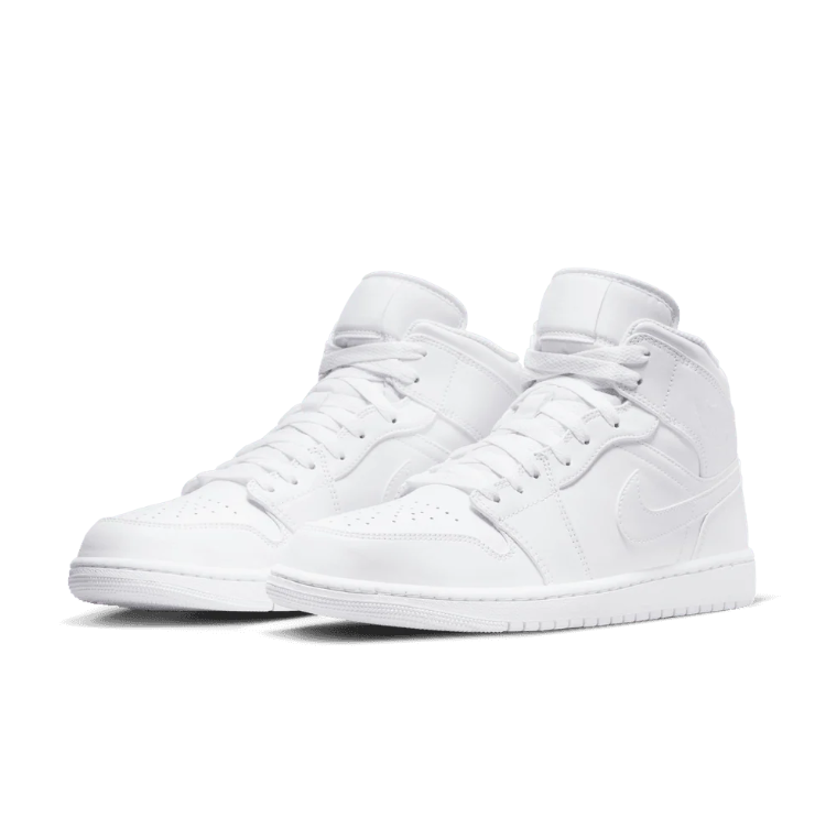 Air Jordan 1 Mid Sneakers "Triple White"