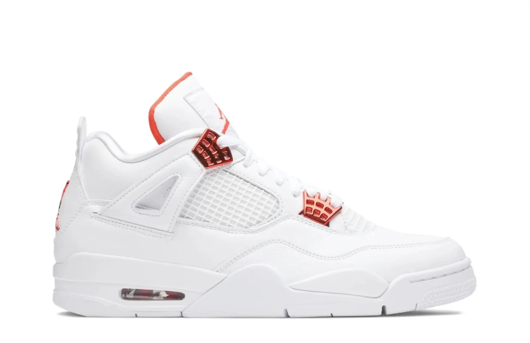 Air Jordan 4 Retro Sneakers "White/Metallic Red"