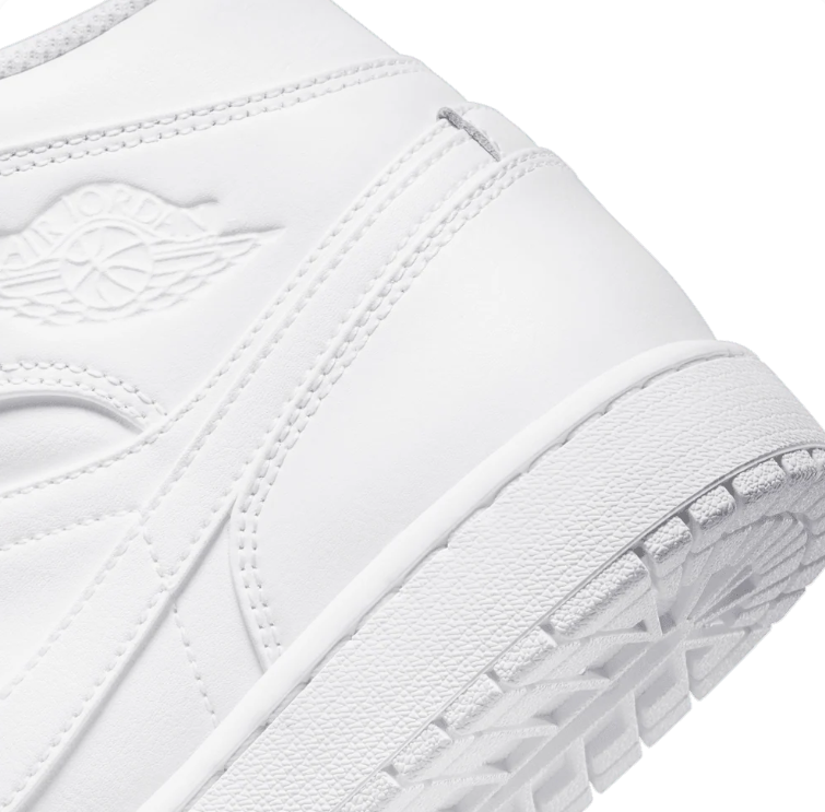 Air Jordan 1 Mid Sneakers "Triple White"