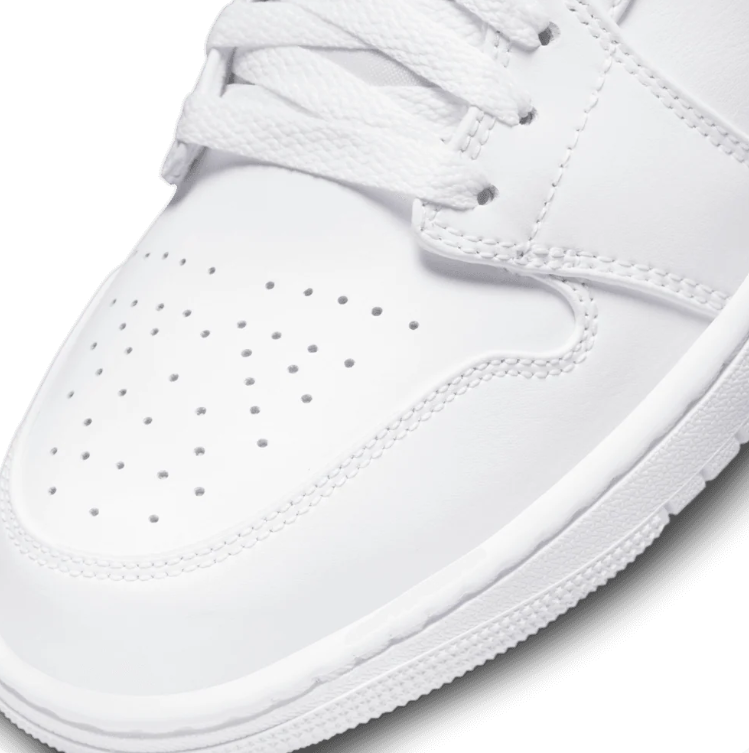 Air Jordan 1 Mid Sneakers "Triple White"