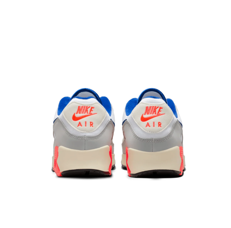Nike Air Max 90 Sneakers - White/Hyper Blue/Solar Red