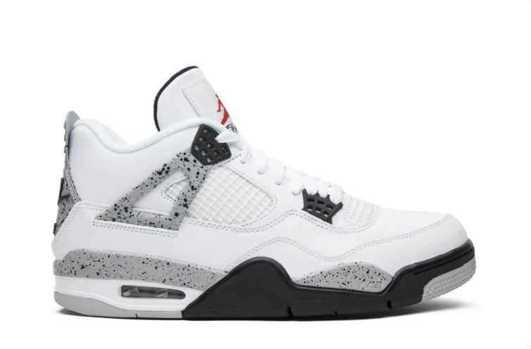 Air Jordan 4 Retro Sneakers "White/Cement Grey/Black/Fire Red"