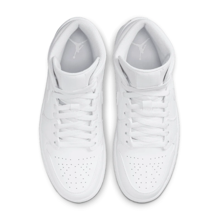 Air Jordan 1 Mid Sneakers "Triple White"