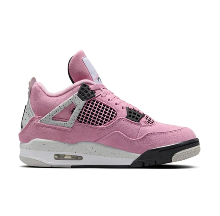 Air Jordan 4 Retro Sneakers "Pink with Speckled Grey Accents"
