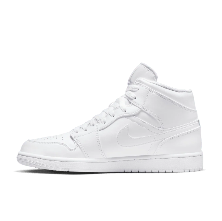 Air Jordan 1 Mid Sneakers "Triple White"