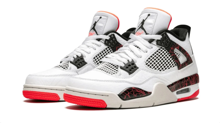 Air Jordan 4 Retro Sneakers "White/Hot Lava/Black"
