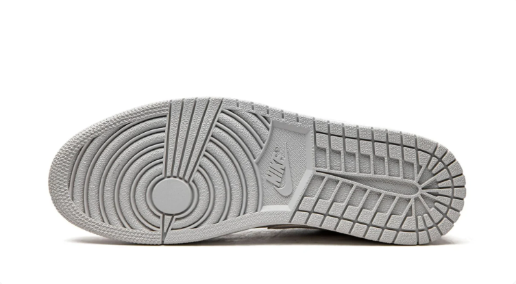 Air Jordan 1 Sneakers "White, Cream & Grey with Orange Accents"